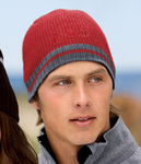 Waffle Beanie with Ribbed Edge