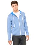 Unisex Triblend Sponge Fleece Full-Zip Hoodie Sweatshirt