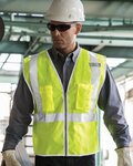 Unisex Premium Brilliant Series® Three-Pocket Zippered Mesh Vest