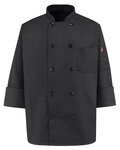 Ten Pearl Button Black Chef Coat