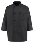 Black Knot Button Chef Coat