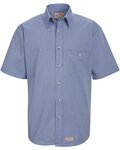 Men's Mini-Plaid Uniform Short Sleeve Shirt