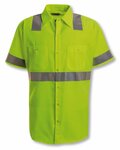 Men's High Visibility Safety Short Sleeve Work Shirt