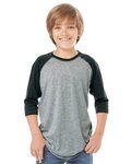 Youth Baseball Fine Jersey Three-Quarter Sleeve Tee