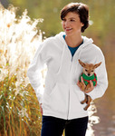 DryBlend® Adult Full-Zip Hooded Sweatshirt 12600 LEDD