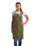 Barley Contrast Stitch Recycled Bib Apron