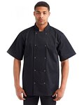 Unisex Ten Studded Front Short Sleeve Chef Coat