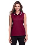 Women's CrownLux Performance® Plaited Tipped Sleeveless Polo