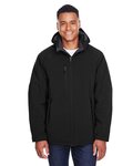 Men's Glacier Insulated Three-Layer Fleece Soft Shell Hood Jacket with Detachable Hood