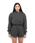 Women's Garment-Dye Crop Hooded Sweatshirt