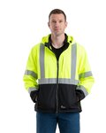 Men's Hi-Vis Class 3 Hooded Soft Shell Jacket