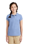 Girls Silk Touch Peter Pan Collar Polo