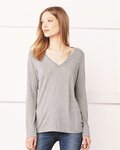 Women's Flowy Long Sleeve V-Neck Tee