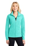 Ladies Heather Microfleece Full Zip Jacket