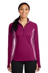 Women's Sport Wick ® Stretch Contrast 1/4 Zip Pullover