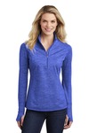 Women's Sport Wick ® Stretch Reflective Heather 1/2 Zip Pullover