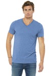 Unisex Triblend Short Sleeve V Neck Te