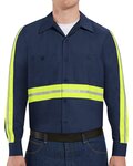 Men's Tall Industrial Enhanced-Visibility Long Sleeve Work Shirt