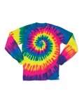 Youth Multi-Color Spiral Tie-Dyed Long Sleeve