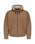 Men's Tall Brown Duck Hooded Jacket - EXCEL FR® ComforTouch