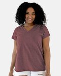 Women's Curvy Collection Fine Jersey V-Neck Tee