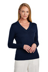 Women's Cotton Stretch V Neck Sweater