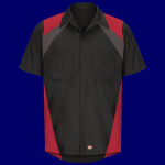 Men's Tri-Color Short Sleeve Shop Shirt