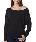 8850 Ladies Flowy Off-Shoulder Long-Sleeve