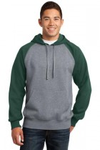 Raglan Colorblock Pullover Hooded Sweatshirt